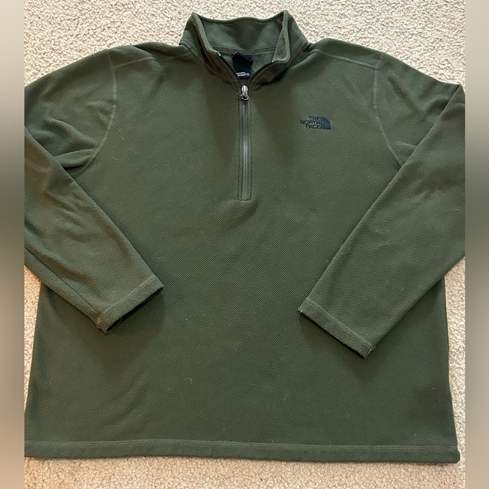 The North Face 1/4 Zip Jacket Mens XXL Textured Cap Rock Green Gorpcore Hiking - Picture 9 of 9